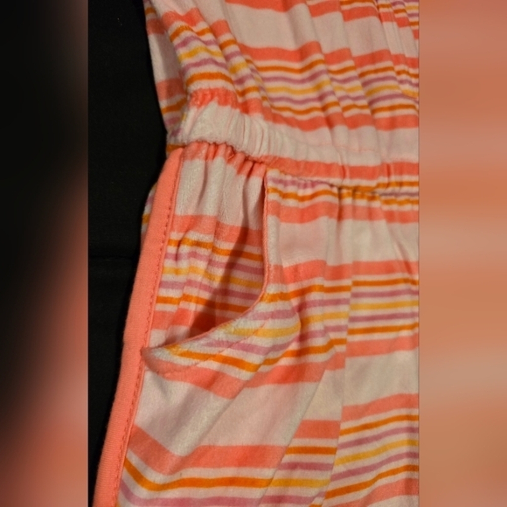 NWOT Girl's Cat &‎ Jack Retro Striped Hooded Zip Up Pajamas. Size 6/6X Small - Picture 5 of 8